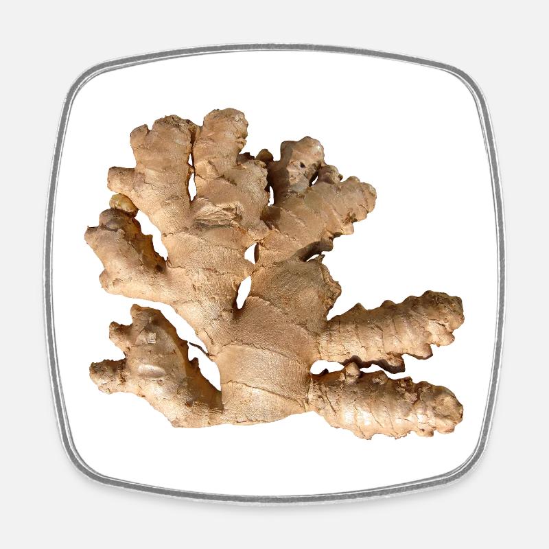 Ginger - Square fridge magnet - white