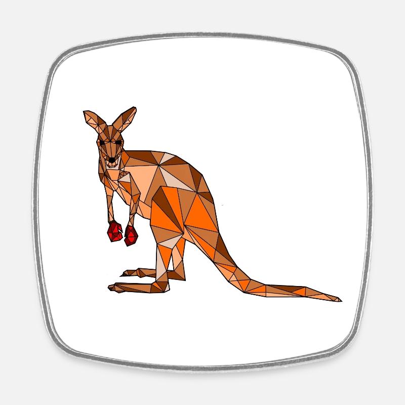 Kangaroo blanko - Square fridge magnet - white