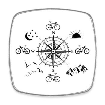 Bike - Square fridge magnet - white - Front