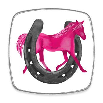 Pony emotion - Square fridge magnet - white - Front