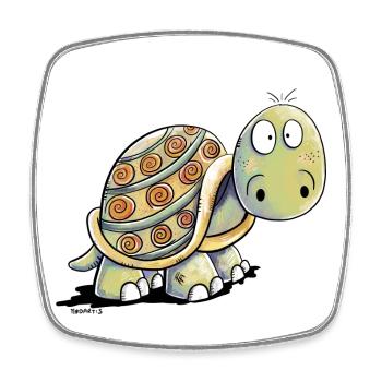 Süße Schildkröten - Schildkröte - Viereckiger Kühlschrankmagnet - Weiß - Vorne