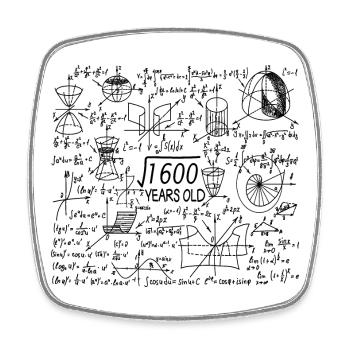 40th Birthday for Math Teachers and Math Nerds - Square fridge magnet - white - Front