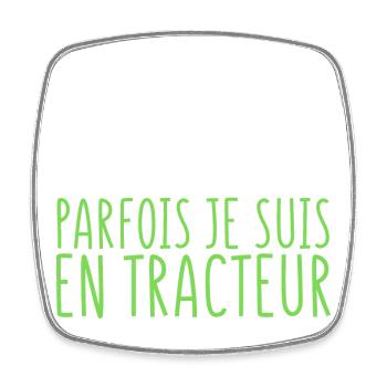 Humour Agriculteur / Humour Agricultrice/ Cadeau - Magnet carré - blanc - Devant