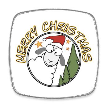 Joyeux Noël - Magnet carré - blanc - Devant