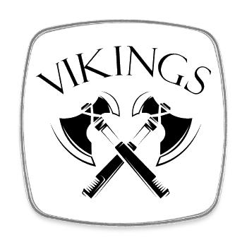 vikings wikinger axt Äxte Nordmann Dänemark Logo - Viereckiger Kühlschrankmagnet - Weiß - Vorne