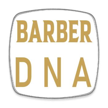 Barber DNA Design im Retro-Stil - Viereckiger Kühlschrankmagnet - Weiß - Vorne