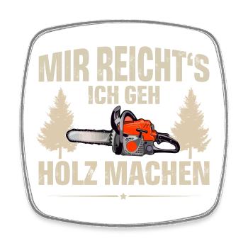Holzfäller - Viereckiger Kühlschrankmagnet - Weiß - Vorne
