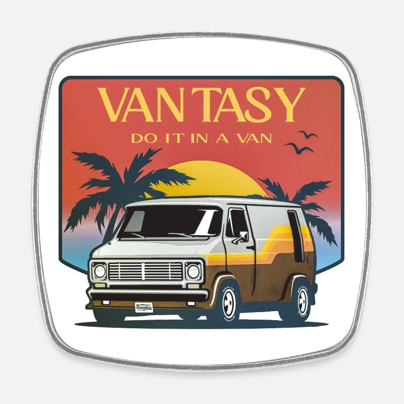 Vantasy - Viereckiger Kühlschrankmagnet - Weiß
