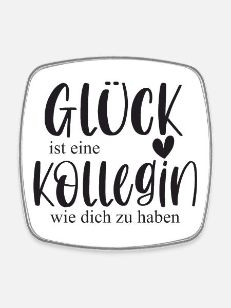 Kollegin Geschenk Arbeitskollegin Abschied - Viereckiger Kühlschrankmagnet - Weiß