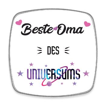 Oma des Universums - Viereckiger Kühlschrankmagnet - Weiß - Vorne