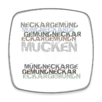 Neckargemünd - Mueckenloch - Viereckiger Kühlschrankmagnet - Weiß - Vorne