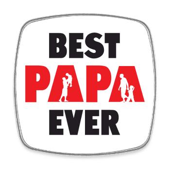 Best Papa Ever - Square fridge magnet - white - Front