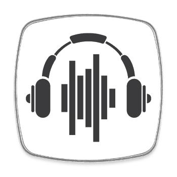Kopfhörer Symbol Logo icon beats Musik Sound dnb - Viereckiger Kühlschrankmagnet - Weiß - Vorne