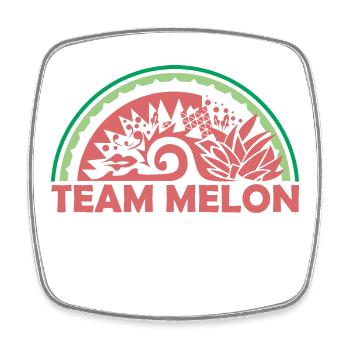 Team Melone Früchte Strand Maui Hawaii Natur - Viereckiger Kühlschrankmagnet - Weiß - Vorne
