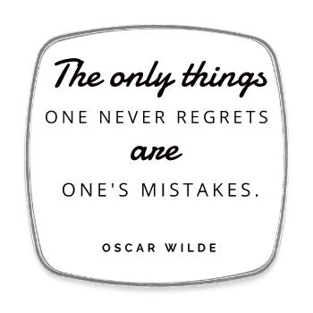 T shirt Oscar Wilde citation - Magnet carré - blanc - Devant