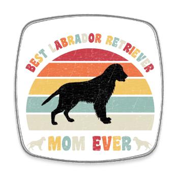 Best Labrador Retriever Mom ever dog lovers retro - Viereckiger Kühlschrankmagnet - Weiß - Vorne