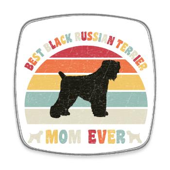 Best Black Russian Terrier mom ever dog lovers - Square fridge magnet - white - Front