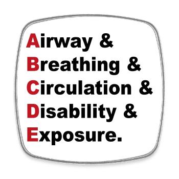 ABCDE Rule - Square fridge magnet - white - Front