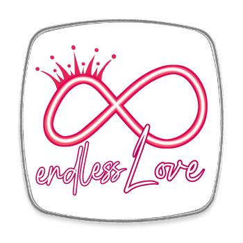 Unendlichkeits Symbol für ewige Liebe - Viereckiger Kühlschrankmagnet - Weiß - Vorne