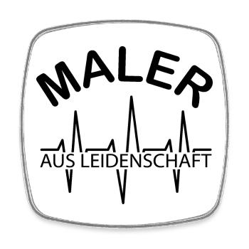 Maler aus Leidenschaft Symbol Malermeister Puls - Viereckiger Kühlschrankmagnet - Weiß - Vorne