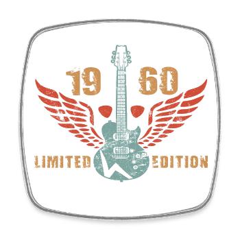 Guitar Guitarist Guitar Player 1960 Birthday - Square fridge magnet - white - Front