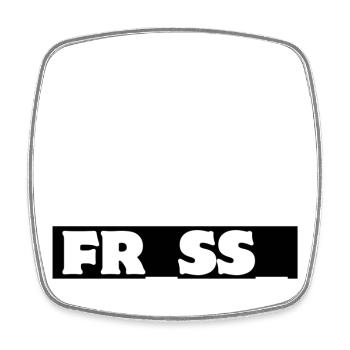Ich kaufe ein E Großbuchstaben-Design - Viereckiger Kühlschrankmagnet - Weiß - Vorne