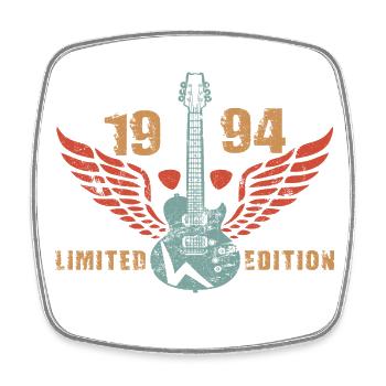 Guitariste Guitariste Guitariste 1994 Anniversaire - Magnet carré - blanc - Devant