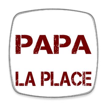 Le Meilleur Papa est Dans La Place - Magnet carré - blanc - Devant