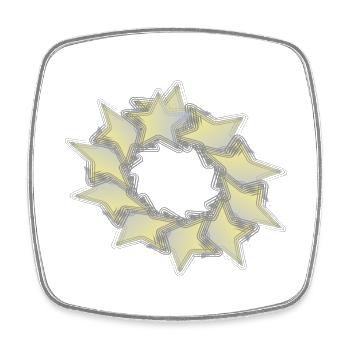 Muster Sternenkreis effect - Viereckiger Kühlschrankmagnet - Weiß - Vorne