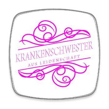 Krankenschwester aus Leidenschaft - Viereckiger Kühlschrankmagnet - Weiß - Vorne