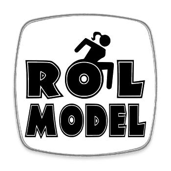 Every wheelchair user is a role model * - Square fridge magnet - white - Front