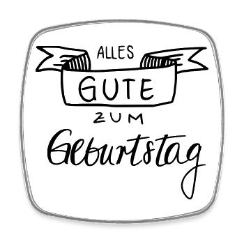 Alles Gute zum Geburtstag - Viereckiger Kühlschrankmagnet - Weiß - Vorne