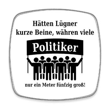 Kleine Politiker - Viereckiger Kühlschrankmagnet - Weiß - Vorne