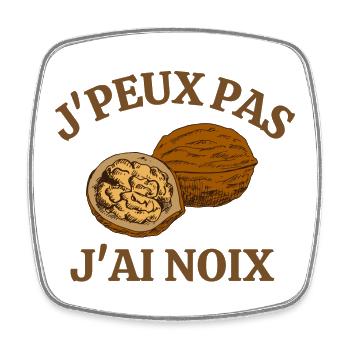 noix, ramasser des noix, saison des noix - Magnet carré - blanc - Devant