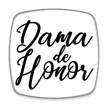 Dama de Honor Bridesmaid Team Bride Wedding Gift - Square fridge magnet - white - Front