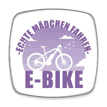 E-Bike Fahrrad E Bike Akku Geschenk - Viereckiger Kühlschrankmagnet - Weiß - Vorne