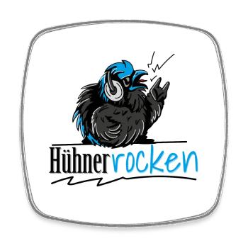 Hühner Rocken - Viereckiger Kühlschrankmagnet - Weiß - Vorne