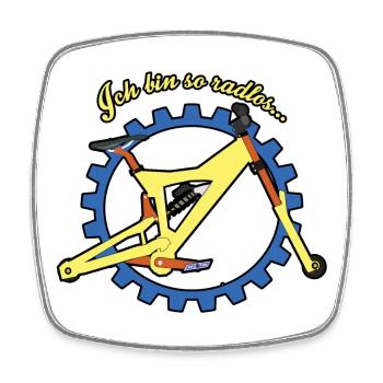 I'm so wheelless - Square fridge magnet - white - Front