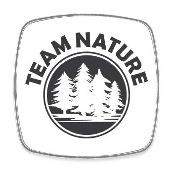 team nature Symbol Wald Natur gesund Logo icon - Viereckiger Kühlschrankmagnet - Weiß - Vorne