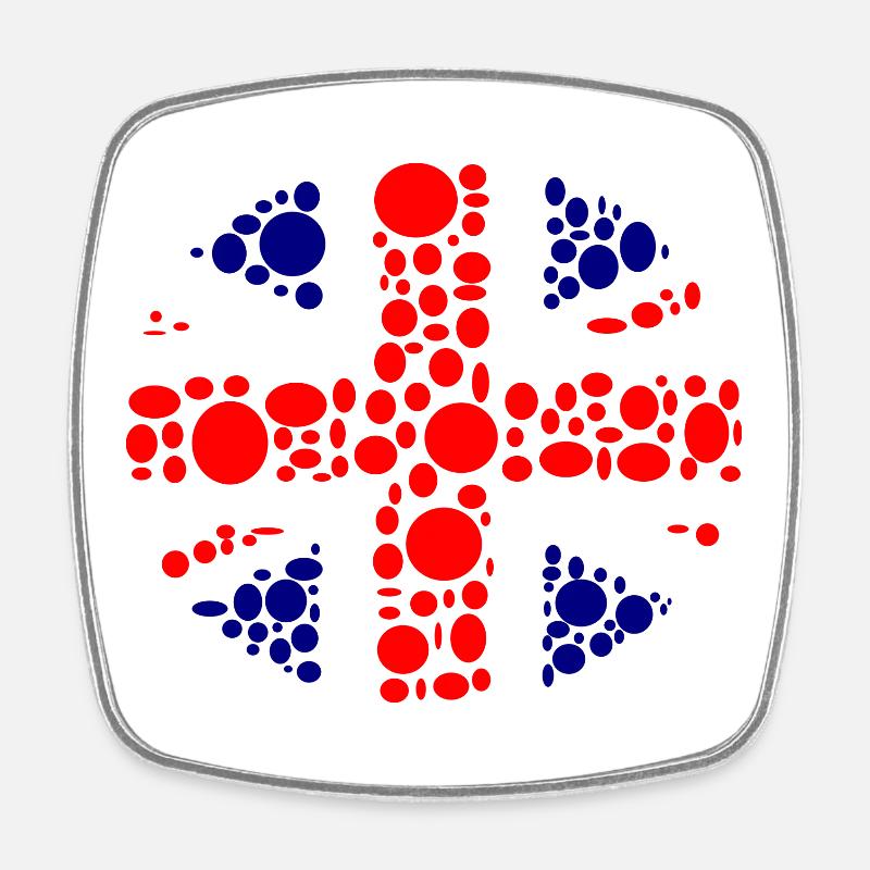 england - Square fridge magnet - white