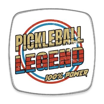 Pickleball legend - Square fridge magnet - white - Front