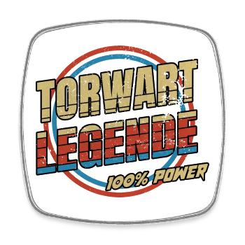 Torwart Legende - Viereckiger Kühlschrankmagnet - Weiß - Vorne