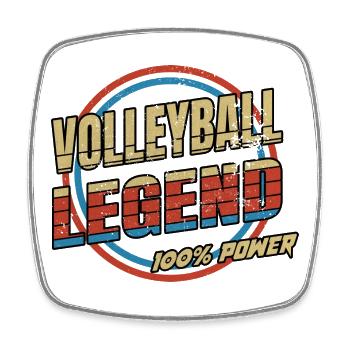 Légende du volleyball - Magnet carré - blanc - Devant