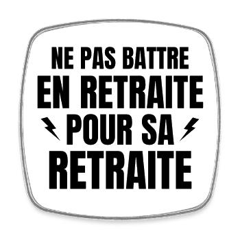 retraite, réforme des retraites, retraitée - Magnet carré - blanc - Devant
