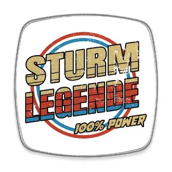 Sturm Legende - Viereckiger Kühlschrankmagnet - Weiß - Vorne