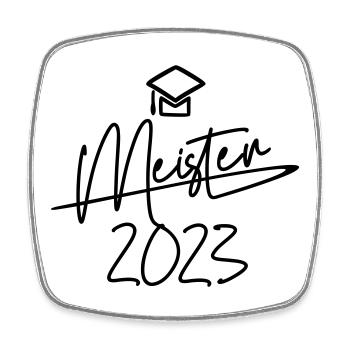 Meister 2023 - Viereckiger Kühlschrankmagnet - Weiß - Vorne