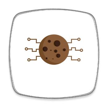 Ich akzeptiere Cookies Tech-Meme - Viereckiger Kühlschrankmagnet - Weiß - Vorne