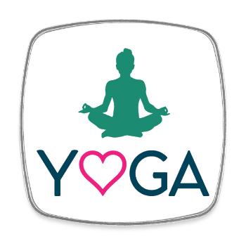 Joga - Viereckiger Kühlschrankmagnet - Weiß - Vorne