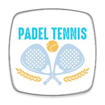 Padel Id Rather Be Playing Padel Tennis - Square fridge magnet - white - Front