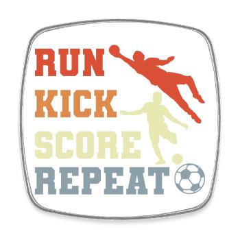 Soccer Player Routine - Square fridge magnet - white - Front